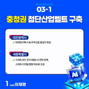 셋째, 충청권에 첨단산업벨트를 구축하겠습니다. #1